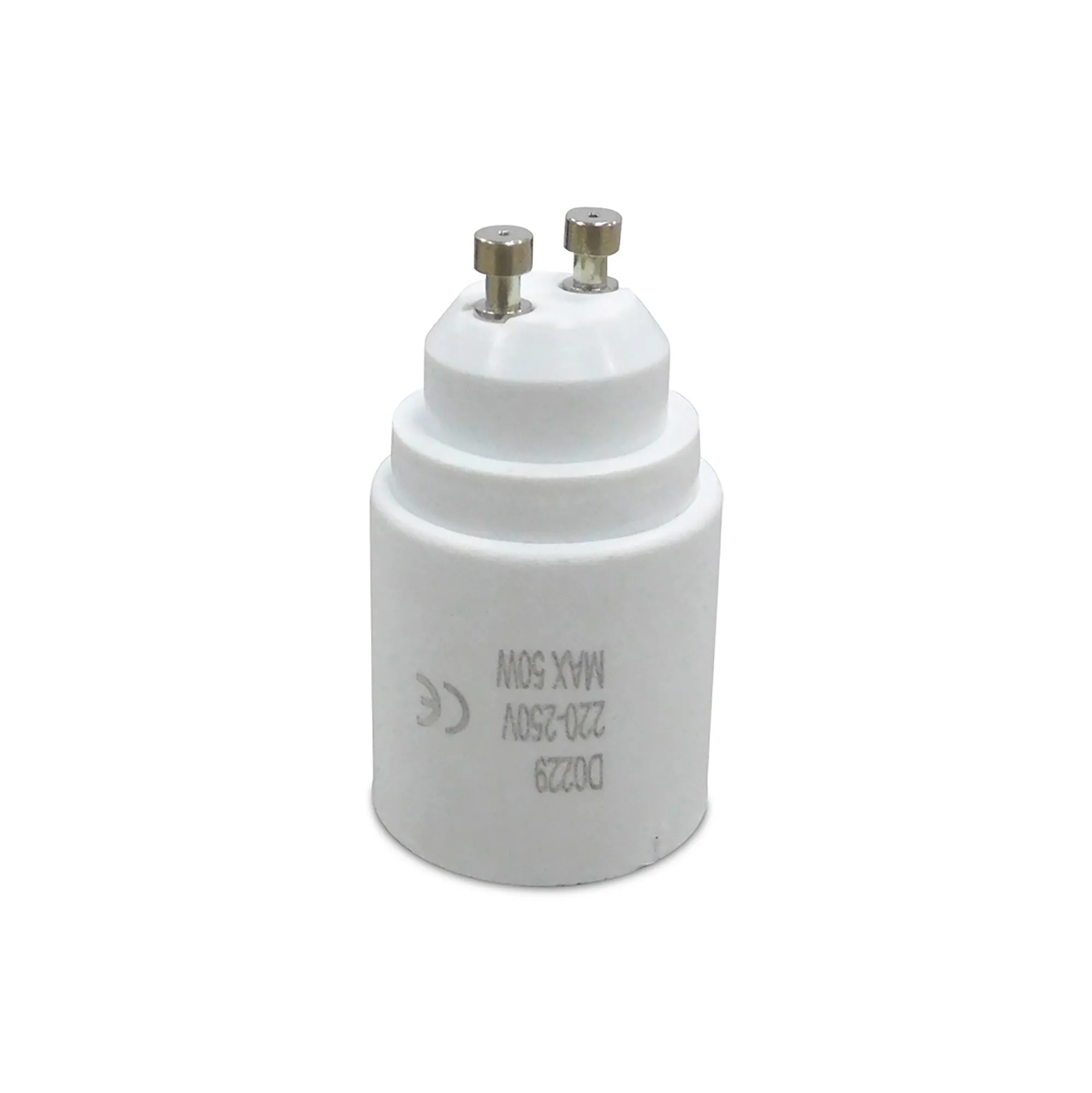 D0229  Elements GU10 to E27 Lamp Socket Converter White